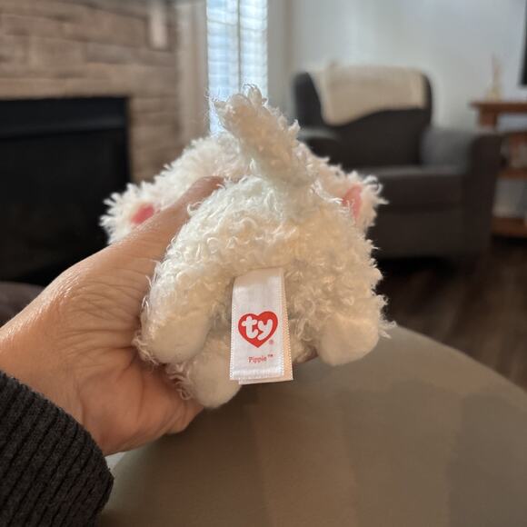 New TY Beanie Boos - PIPPIE the White Bichon Dog (Glitter Eyes) (6 inch) Boo - Picture 7 of 7